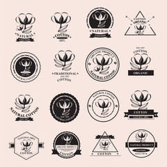 Cotton icons, natural product.