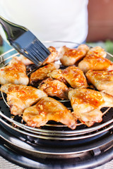 grilling chicken wings