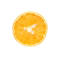 Fototapeta na wymiar Dried orange cut in half isolated over the white background