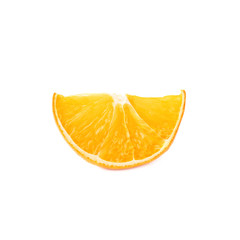 Dried slice section of orange isolated over the white background