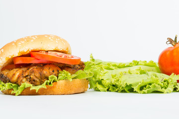 Classic Big hamburger isolate