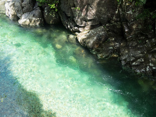 Naklejka premium 木曽の阿寺渓谷