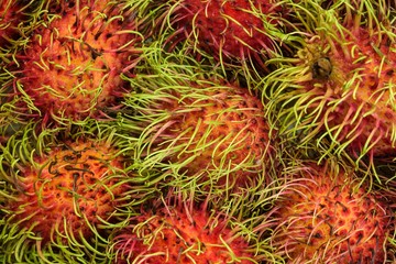 Fototapeta premium Rambutan fruit background