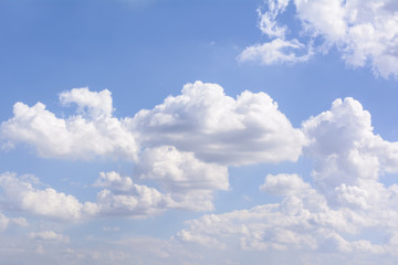 The Blue cloudy sky. Bright Natural background.
