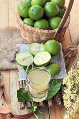 lemon juice and fresh lemon.