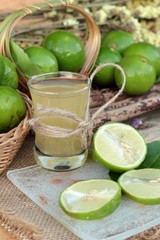 lemon juice and fresh lemon.