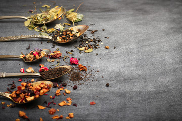 Herbal and masala tea on a black chalkboard