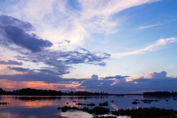 colorful sunset abstract for background