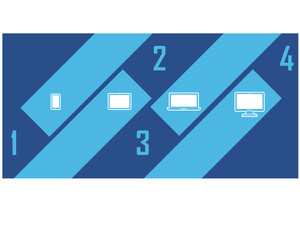 Gadget Device Infographic Design Clipart Attractive Diagonal