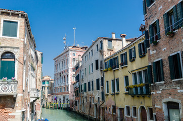Fototapeta na wymiar View of canal in Venice, Italy