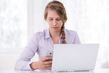 Girl slandering her classmate