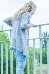Confused girl thinking about suicide