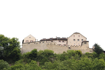 Fototapeta na wymiar Vaduz Castle in Liechtenstein, Europe. It is the palace and official residence of the Prince of Liechtenstein, built in 12th century.