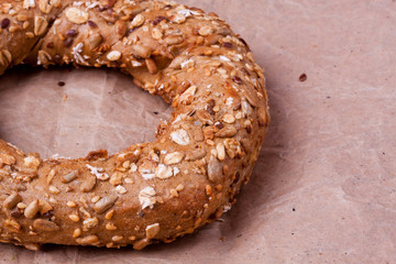 turkish bagel with grain
