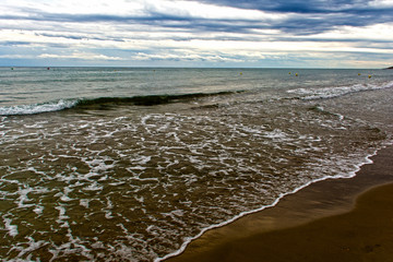 Sunrise on the beach in Spain