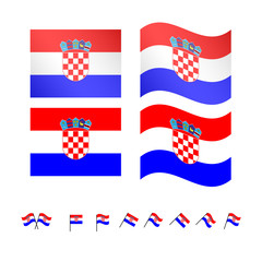 Croatia Flags EPS 10