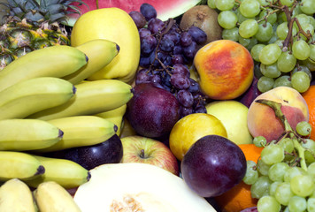 background of fresh fruits bunch berry banana