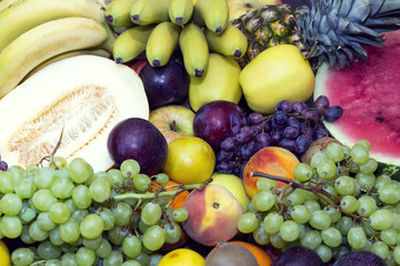 background of fresh fruits bunch berry banana