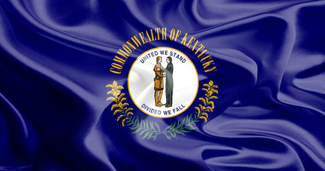 Flags of the U.S. states: Waving Fabric Flag of Kentucky