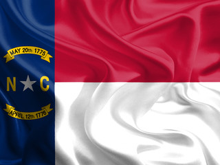 Flags of the U.S. states: Waving Fabric Flag of North Carolina