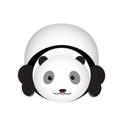 Cute panda/Vector illustration of baby panda. Isolated object