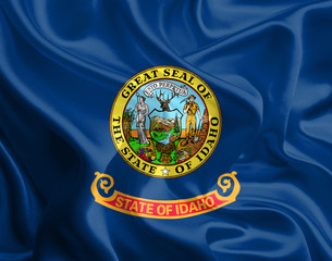 Flags of the U.S. states: Waving Fabric Flag of Idaho