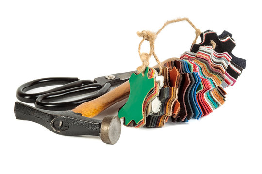 The hummer ,scissors and many small model of  leather