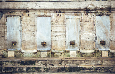 ISTANBUL, TURKEY - MAY 5, 2014: Beautiful decorated interior of mosque
