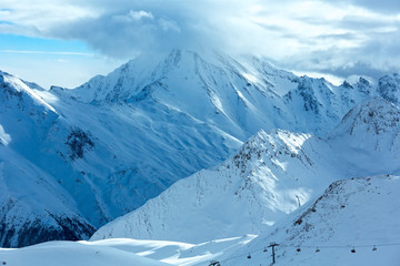 Fototapeta premium Silvretta Alps winter view (Austria).