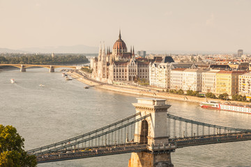 Fototapeta na wymiar Donaumetropole Budapest Panorama