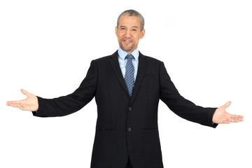 Handsome man doing different expressions in different sets of clothes: welcome