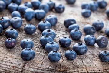 juicy fresh organic blueberries