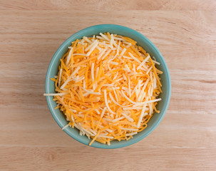 Variety of cheeses in a small bowl