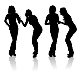 Couple of girls laughing