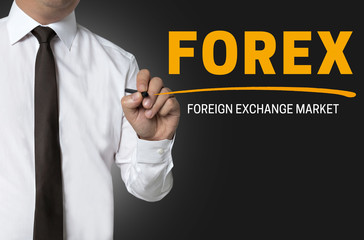 Forex is written by businessman background