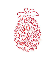 Easter ornamental egg in floral style