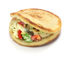 homemade arepas, venezuelan colombian food isolated on white background