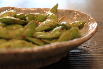 Green soybean or Edamame, Japanese Food