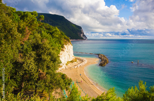 Spiaggia Urbani Di Sirolo Conero Marche Italia Stock