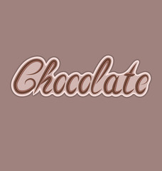 Delicious chocolate letters, can be used for your label