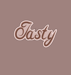 Calligraphic title made of chocolate, design element