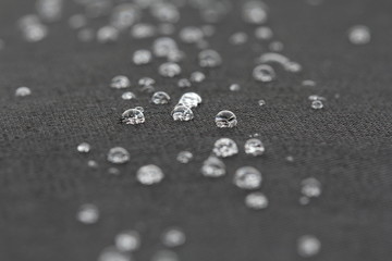 Water droplets on fabric