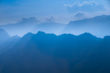 Mountain ranges of Waimea Canyon State Park.