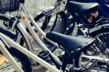 bike seat - soft focus with vintage film filter
