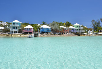 Naklejka premium Klub jachtowy Staniel Cay. Exuma, Bahamy