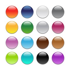 Colored buttons with icons and text.