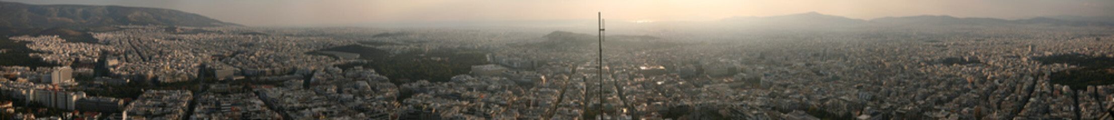 Panorama of Athens from Mount Lycabettus.