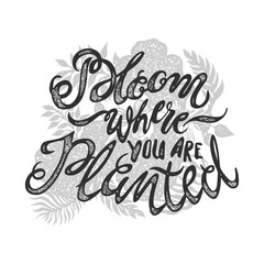 Bloom there are you planted metaphor inscription