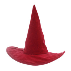 Obraz premium chapeau pointu de sorcière en velours rouge