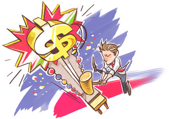 businessman and decision with confidence for the success